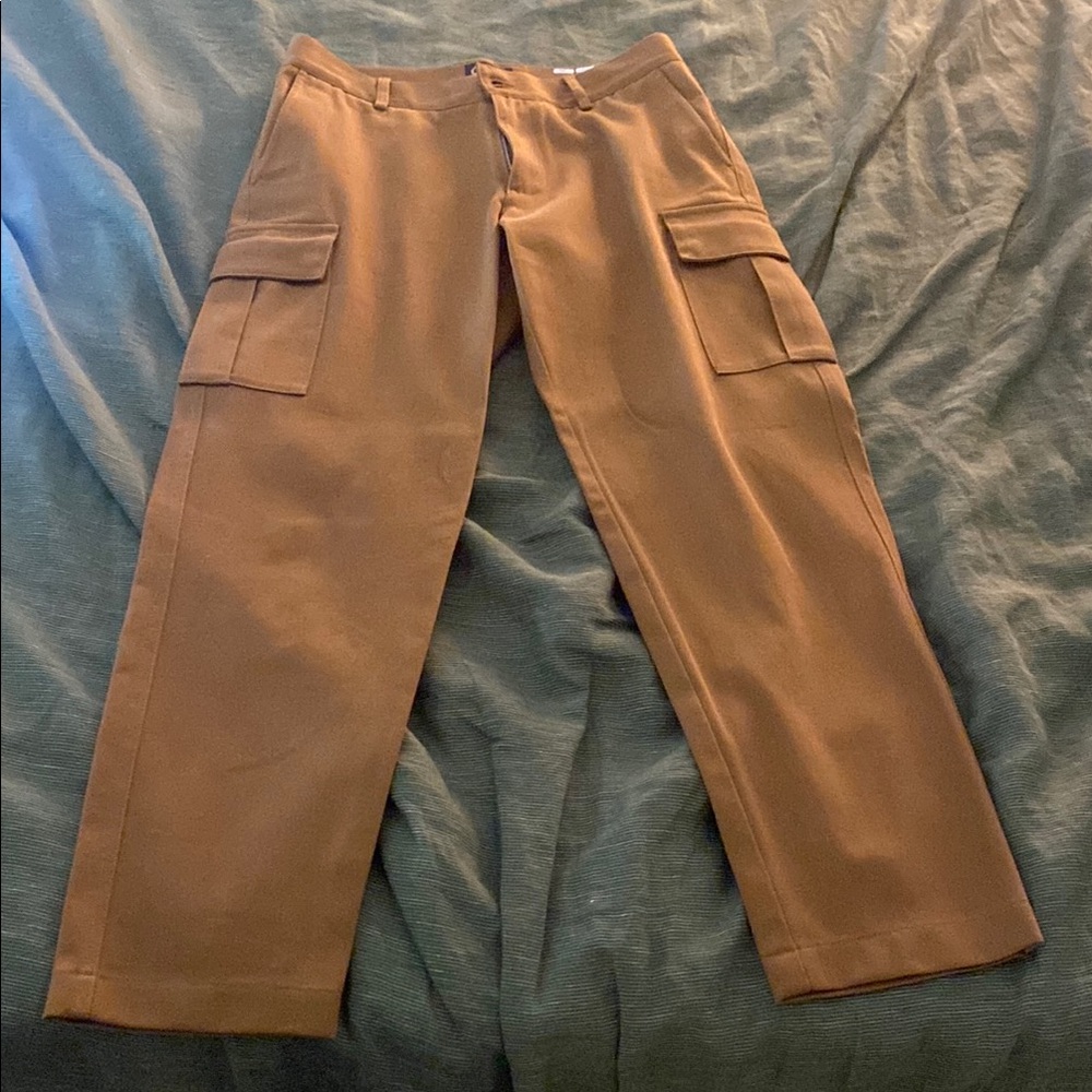 Durable Tan Cargo Pants with Straight Leg